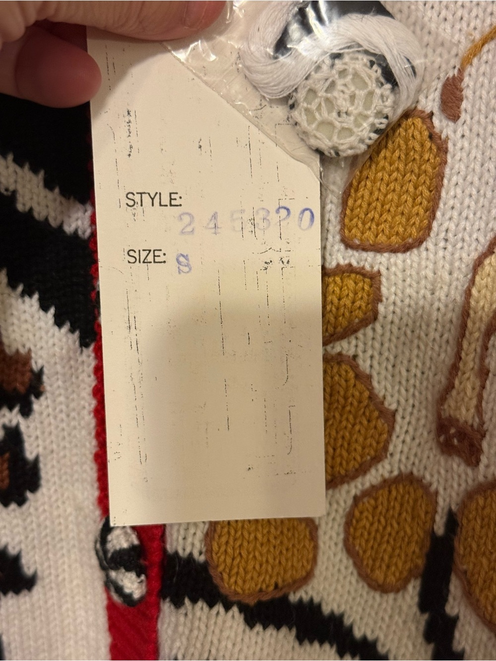 Vintage BEREK Heavy Hand Knit Sweater Safari Sz S NWT - Picture 3 of 8